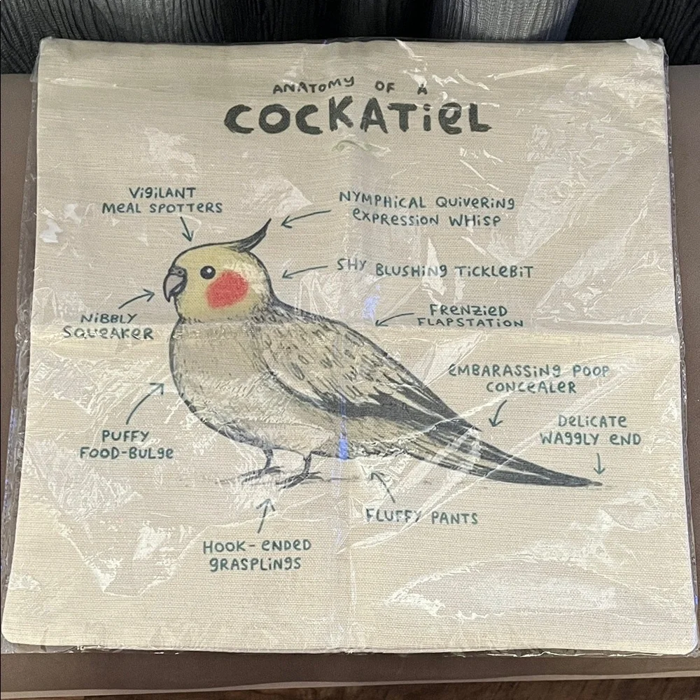 Cockatiel Decorative Pillow Cover